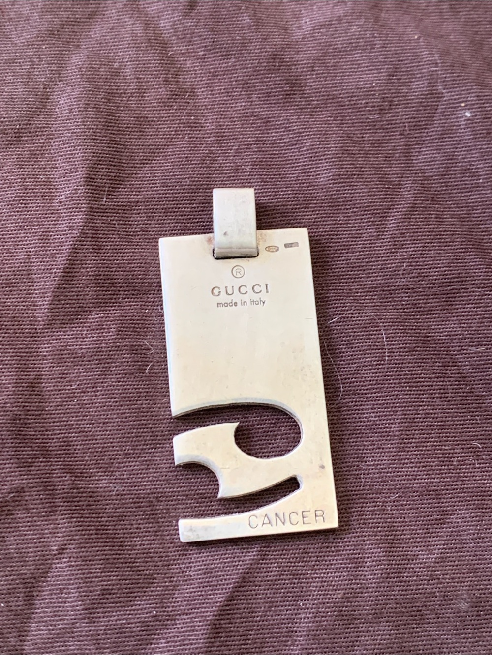 Gucci ♋️ Cancer Sterling Silver Astrology Charm Pendant